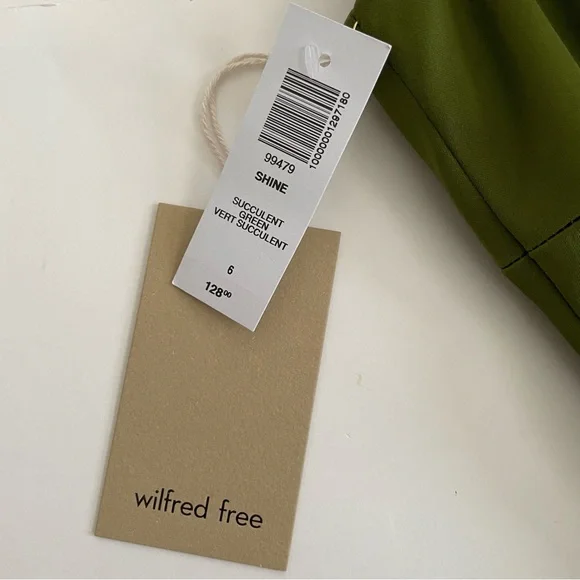 Aritzia Wilfred Shine Satin Mini Dress in Succulent Green NWT - Picture 6 of 12